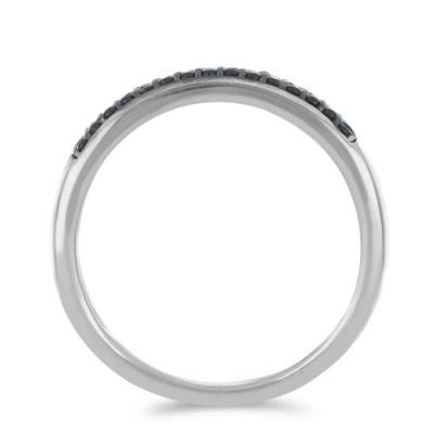 BUY 925 SILVER NATURAL BLACK SPINAL GEMSTONE RING 